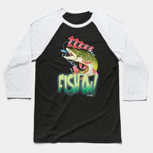 Musky Fish On Baseball T-Shirt